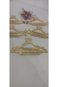 isme özel Gold gelin bohçası yazısı 5li paket - 2