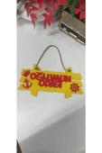 Ahşap fanatik oğlumun odası kapı süsü - 1