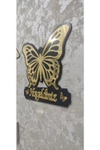kelebek desenli pleksi hoşgeldiniz kapı süsü - 5