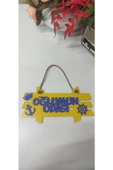 Ahşap  oğlumun odası kapı süsü - 2