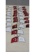 Hediyelik Isimli Pleksi Bayrak Anahtarlık Dalgalı 15 Adet - 2