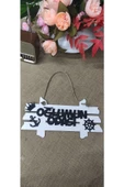 Ahşap Beşiktaş oğlumun odası kapı süsü - 3