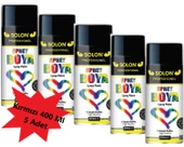 5 Adet Sprey Boya Bayrak Kırmızı, 400 Ml - 1