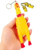 Bağıran Tavuk Anahtarlık Çığlık Atan Horoz Oyuncak Shrilling Chicken (16 cm)- 1 Adet - 1