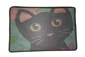 Nanbell Büyük Elekli Çift Katlı Kedi Kumu Paspası 75X59 cm Desenli No:4 - 1