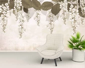 Soft Sarkan Çiçek Desenli Modern Duvar Kağıdı Baskı - 6