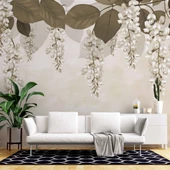 Soft Sarkan Çiçek Desenli Modern Duvar Kağıdı Baskı - 1