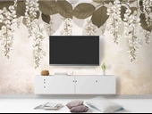 Soft Sarkan Çiçek Desenli Modern Duvar Kağıdı Baskı - 3