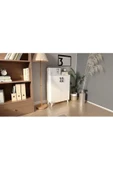 Mirobi 4 Raflı 2 Kapaklı Ayakkabılık Çok Amaçlı Dolap Banyo Dolabı Mutfak Dolabı Beyaz - 1