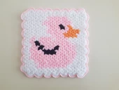 Banyo Bebek el örme lifi Yün Çirkin Ördek Desenli - 2