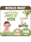 Baby Turco Doğadan 6 Beden Xlarge 144'Lü Bebek Bezi - 1