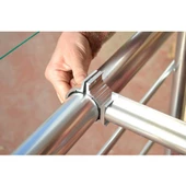 Balkon Çamaşır Kurutma Askısı Oval Kurutmalık Çamaşırlık Alüminyum thumbnail 4