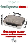 Vagonlife Büyük Ebat 1200 ML (Sızdırmaz,Karışmaz 4 Bölmeli) Lunch Box Yeni Nesil Sefer Tası -FF7080 - 2