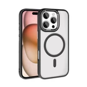 Apple iPhone 16 Pro Max Kılıf Wireless Şarj Özellikli Zore Krom Magsafe Silikon Kapak thumbnail 5