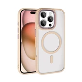 Apple iPhone 16 Pro Max Kılıf Wireless Şarj Özellikli Zore Krom Magsafe Silikon Kapak thumbnail 6