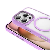 Apple iPhone 16 Pro Kılıf Wireless Şarj Özellikli Zore Krom Magsafe Silikon Kapak thumbnail 12