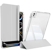 ???Apple iPad Pro 11 2024 Kılıf Magnetik Ayrılabilen Airbagli Zore Sliding Tablet Kılıfı thumbnail 6