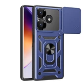 Xiaomi Redmi 13 4G Kılıf Magnetik Standlı Kamera Korumalı Zore Sürgülü Vega Kapak - 1