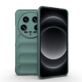 Xiaomi Mi 14 Ultra Kılıf Esnek TPU Oyuklu Arka Yüzey Tasarımlı Zore Etnik Silikon Kapak - 3
