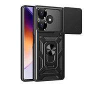 Xiaomi Redmi 13 4G Kılıf Magnetik Standlı Kamera Korumalı Zore Sürgülü Vega Kapak - 3