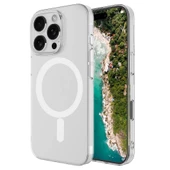 Apple iPhone 16 Pro Kılıf Zore Magsafe Şarj Özellikli Şeffaf Tek Kamera Çerçeveli Porto Kapak thumbnail 1