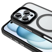 Apple iPhone 16 Pro Max Kılıf Mat Arka Yüzey Wireless Şarj Özellikli Zore Flet Magsafe Kapak thumbnail 12