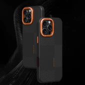 Apple iPhone 14 Pro Max Kılıf Magsafe Şarj Özellikli Karbon Fiber Görünümlü Zore Kamp Kapak - 4