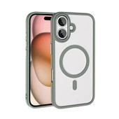 Apple iPhone 16 Plus Kılıf Wireless Şarj Özellikli Zore Krom Magsafe Silikon Kapak thumbnail 1