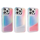 Apple iPhone 15 Pro Max Kılıf Airbagli Renkli Arka Yüzey Boncuk Tasarımlı Zore Kumul Kapak thumbnail 5