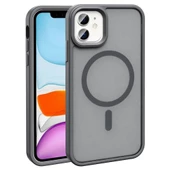 Apple iPhone 11 Kılıf Magsafe Şarj Özellikli Mat Arka Yüzey Zore Sio Kapak thumbnail 3