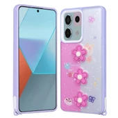 Xiaomi Redmi Note 13 Pro 5G Kılıf Parlayan Simli Kabartma Figürlü Zore Cevze Kapak - 5