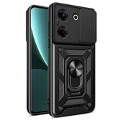 Tecno Camon 20 Pro 4G Kılıf Magnetik Standlı Kamera Korumalı Zore Sürgülü Vega Kapak - 1