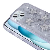 Apple iPhone 13 Kılıf Airbagli Simli Arka Yüzey Zore Işıltı Silikon Kapak thumbnail 10