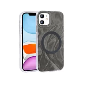 Apple iPhone 11 Kılıf Magsafe Şarj Özellikli Fırça Boya Desenli Zore Palet Kapak thumbnail 8