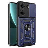 Tecno Camon 20 Pro 4G Kılıf Magnetik Standlı Kamera Korumalı Zore Sürgülü Vega Kapak - 3