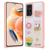Xiaomi Redmi Note 12 Pro 4G Kılıf Parlayan Simli Kabartma Figürlü Zore Cevze Kapak - 3