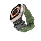 Apple Watch 1 2 3 4 5 6 7 8 9 Se Ultra 49/45/44/42 mm KRD-108 Metal Başlıklı Silikon Kordon thumbnail 5