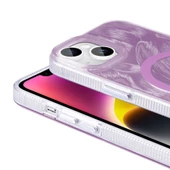 Apple iPhone 14 Plus Kılıf Magsafe Şarj Özellikli Fırça Boya Desenli Zore Palet Kapak thumbnail 9