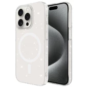 iPhone 15 Pro Max Kılıf Zore Magsafe Şarj Özellikli Simli Şeffaf Arka Yüzey Erdos Silikon Kapak thumbnail 2