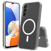 Galaxy S24 Plus Kılıf Magsafe Şarj Özellikli Şeffaf Sert PC Zore Embos Kapak thumbnail 6