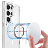 Galaxy S24 Ultra Kılıf Zore Magsafe Şarj Özellikli T-Max Magsafe Kapak thumbnail 7