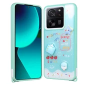 Xiaomi Mi 13T Kılıf Parlayan Simli Kabartma Figürlü Zore Cevze Kapak - 4