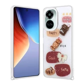 Tecno Camon 19 Kılıf Parlayan Simli Kabartma Figürlü Zore Cevze Kapak thumbnail 2