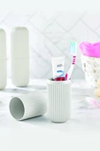 Beyaz Seyahat Tipi Diş Fırçası & Aksesuar Kutusu & Çok Amaçlı Saklama Kabı - 2