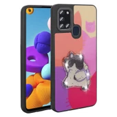 Galaxy A21S Kılıf Parlayan Kabartmalı İkonik Figürlü Zore Amas Silikon Kapak - 2
