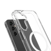 Galaxy S24 Plus Kılıf Magsafe Şarj Özellikli Şeffaf Sert PC Zore Embos Kapak thumbnail 8