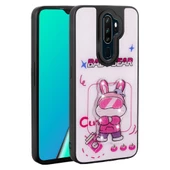 Oppo A9 2020 Kılıf Parlayan Kabartmalı İkonik Figürlü Zore Amas Silikon Kapak - 1