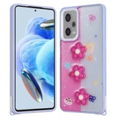 Xiaomi Redmi Note 12 Pro Plus 5G Kılıf Parlayan Simli Kabartma Figürlü Zore Cevze Kapak - 2