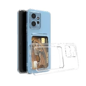 Xiaomi Redmi Note 12 5G Kılıf Kartlıklı Şeffaf Zore Setra Clear Silikon Kapak thumbnail 2