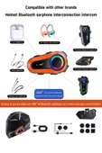 2X Kask Intercom Kulaklık Q08 2X Su Geçirmez 1000 Mt Bluetooth Motosiklet Intercom Kulaklık - 4